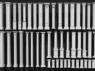 Roman Column Combination 3d model