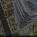 Aerial Planning Of Urban High Rise Buildings With Street Layout And Green Spaces