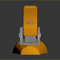 Orange Stapler With Modern Design And Metal Stapling Mechanism For Office Use