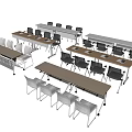 Modern Office Desks With Ergonomic Chairs In Conference Room Setup