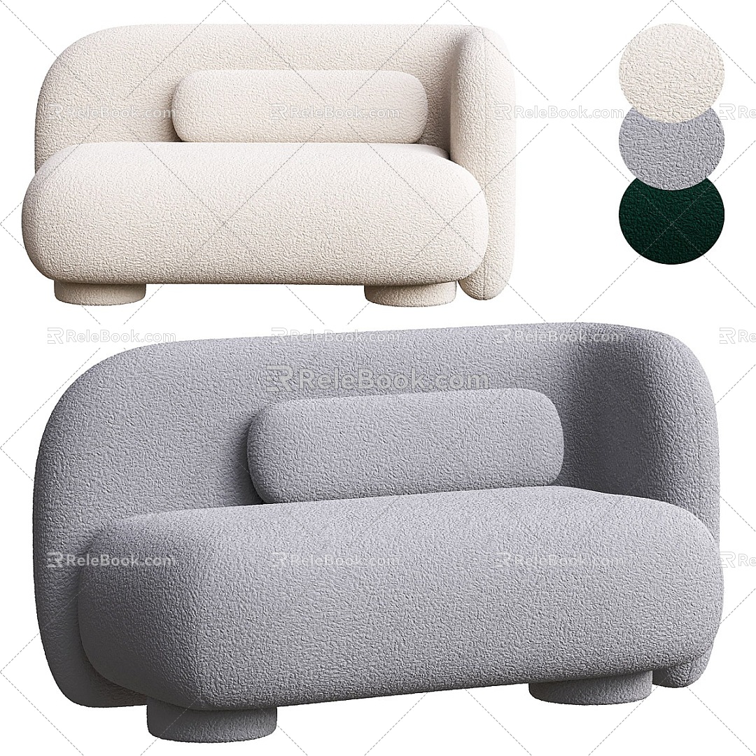 Modern double sofa 3d model