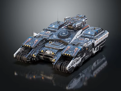 Advanced Military Tank With Modern Armored Design Turret And Track Equipment 3d model