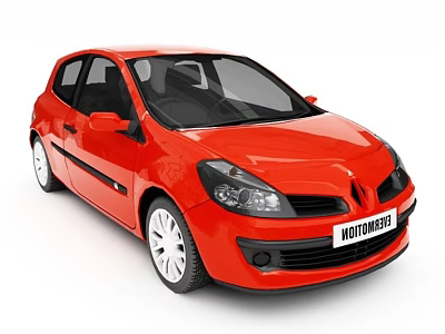 Red Hatchback Car With Modern Exterior And Silver Alloy Wheels 3d model