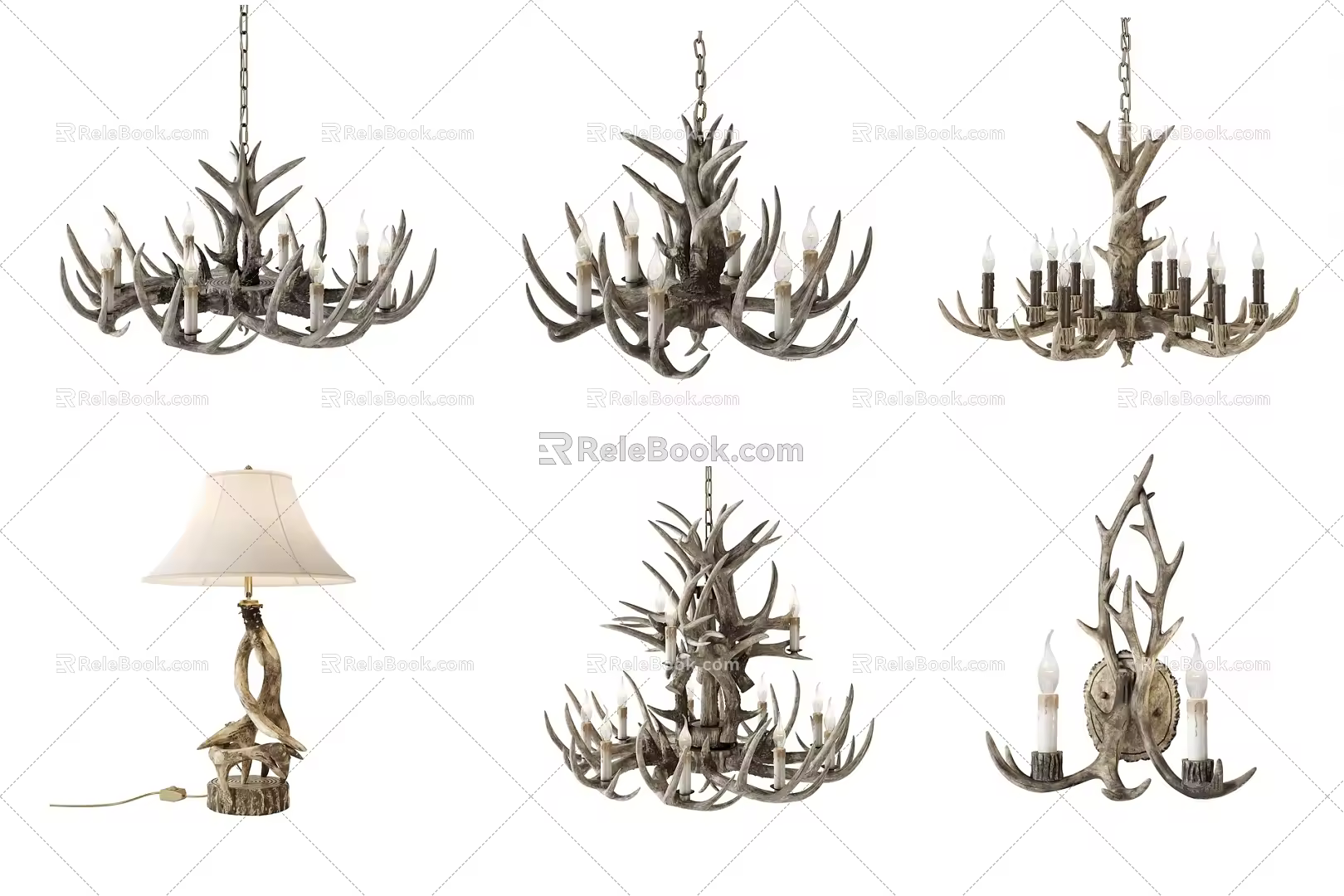 American lamp combination 3d model