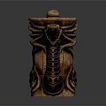 Handcrafted Traditional Wooden Storage Container With Intricate Dragon Design And Lid