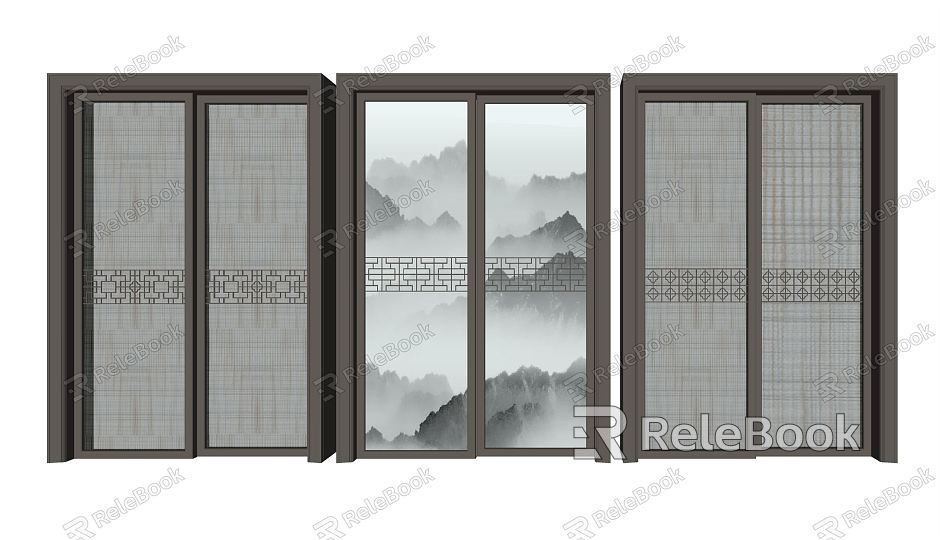 New Chinese style sliding door wire glass sliding door model