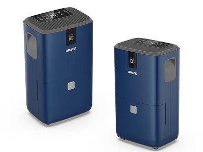 SHARP Blue Household Appliances With Modern Design And Control Panel Two Units 3d model