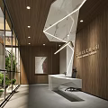 Modern Front Desk 3d model