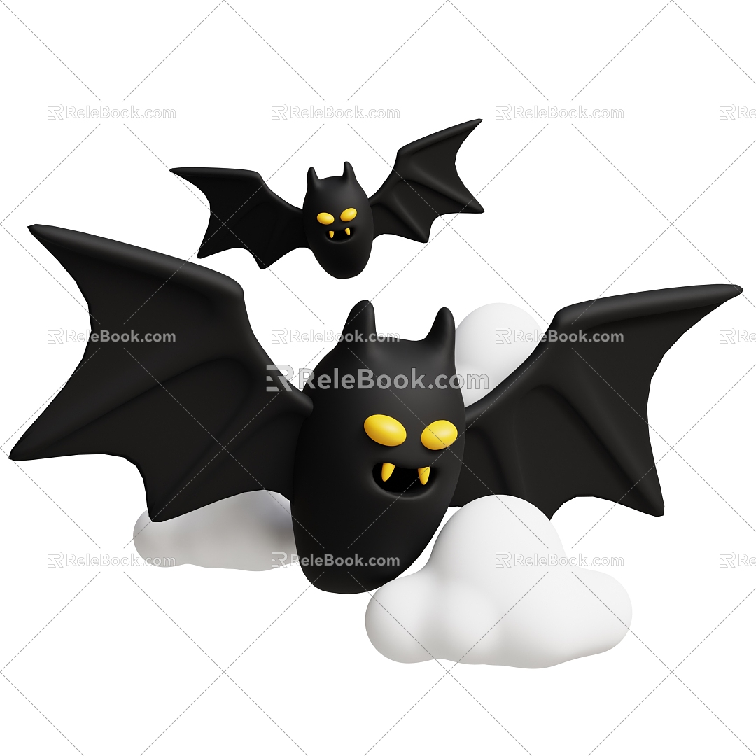 Cartoon Bat Anime Bat Halloween Items model