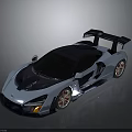 Silver Sleek Supercar With Black Roof Rear Spoiler And Red Alloy Wheels