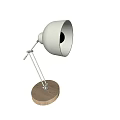 Modern Table Lamp With Wooden Base Metal Shade And Adjustable Arm Design