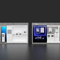 Activity Exhibition Wall With Digital Screens Devices Charts And Colorful Displays