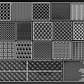 Decorative Feature Wall With Multiple Perforated Lattice Patterns And Designs 3d model