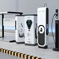 Public Green Energy Electric Vehicle Charging Stations With Solar Panel And Multiple Units