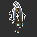 Mythical Fantasy Weapon With Lightning Effects And Ancient Runes Design