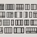 Chinese-style window new Chinese-style window antique window casement window bay window floor-to-ceiling window 3d model