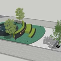 Modern Landscape Wall Design For THE LUNA GARDEN With Green Lawn And Water Fountain