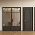 Modern Black Swing Doors With Glass Panels And Solid Panel Designs