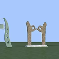 Various Scenic Wall Designs Featuring Traditional And Modern Architectural Elements