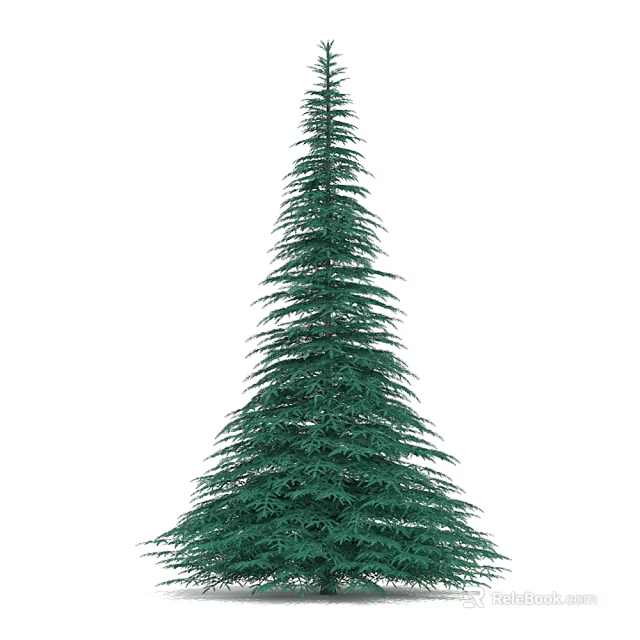 Tall Evergreen Arbor With Pyramidal Shape And Lush Green Foliage In Natural Setting 3d model 