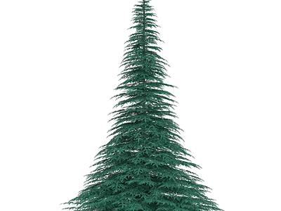Tall Evergreen Arbor With Pyramidal Shape And Lush Green Foliage In Natural Setting 3d model