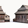 Traditional Rural Self Built House With Wooden Structure And Classic Roof Design