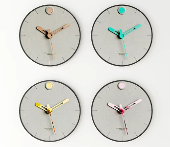 Modern clock decoration wall clock 3d model