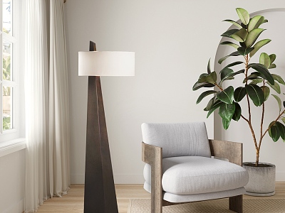 NOVA single sofa floor lamp potted plant model