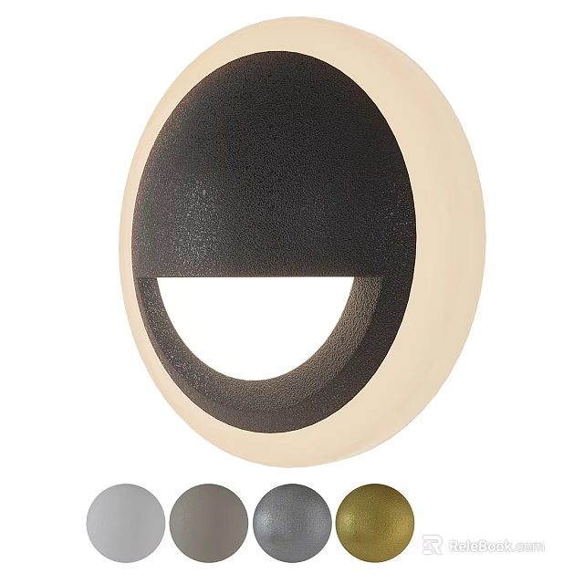 Modern Stylish Wall Light With Black Beige Design And Multiple Color Options 3d model