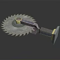 Durable Metal Circular Saw Blade With Sharp Teeth And Handle For Hardware Tools 3d model