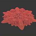 Elegant Decorative Ornament Set With Gold Dark Floral Petals And Intricate Design