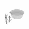 Modern Freestanding Bathtub Design With White Tub And Chrome Faucet Fixtures
