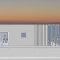 Modern White Vacation Rental Building With Glass Structure Gabled Roof And Swimming Pool