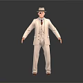 Classic Beige Men's Formal Suit With Vest Tie And Stylish Hat