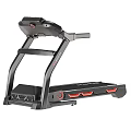 Modern Treadmill For Home Gym With Digital Display And Red Accents