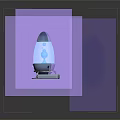 Blue Egg Shaped Decorative Lamp Featuring Starry Nebula Pattern Base Stand And Control Device
