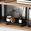Elegant Decorative Ornament Set With Shelves Books Mirrors And Sculptural Pieces