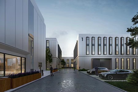 Modern Industrial Park 3d model