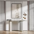 Light Luxury End View Desk 3d model