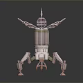 Advanced Lunar Lander Spacecraft with Solar Panels Landing Legs and Main Structure