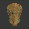 Medieval Shield Ancient Shield Defensive Weapon Ancient Shield Iron Shield Protective Shield Wooden Shield 3d model