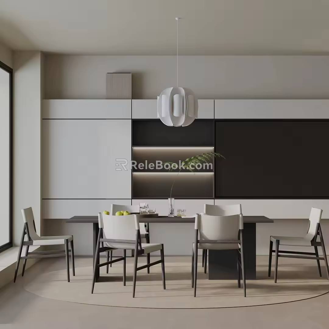 Modern table combination 3d model