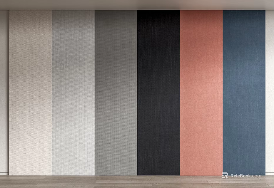 Various Color Wall Panels Showcasing Options for Modern Interior Design 3d model 