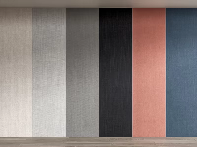 Various Color Wall Panels Showcasing Options for Modern Interior Design 3d model