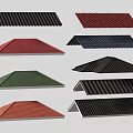 Various Colored Roof Tiles With Different Shapes And Architectural Designs