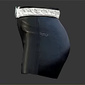 Stylish Dark Skirt With White Belt Ornate Buckle And Side Pockets