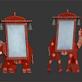 Red Elephant And Camel Shaped Decorative Mirrors For Home Living Accessories
