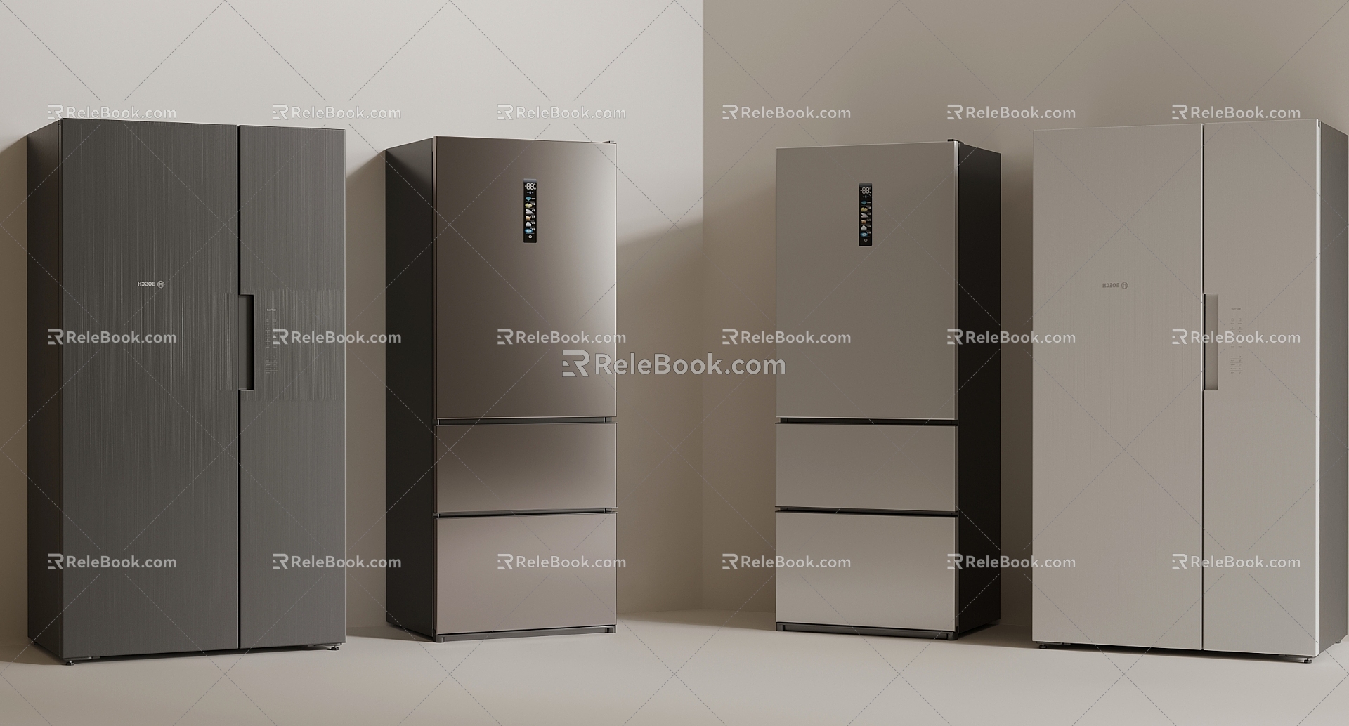 Refrigerator combination 3d model