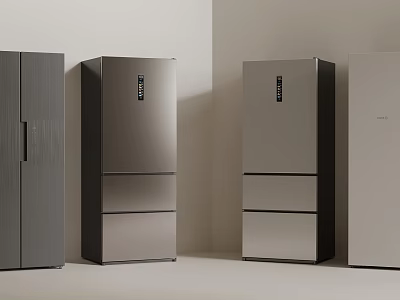 Modern Refrigerators and Freezers Various Models Sleek Stainless Steel Design For Modern Kitchens 3d model