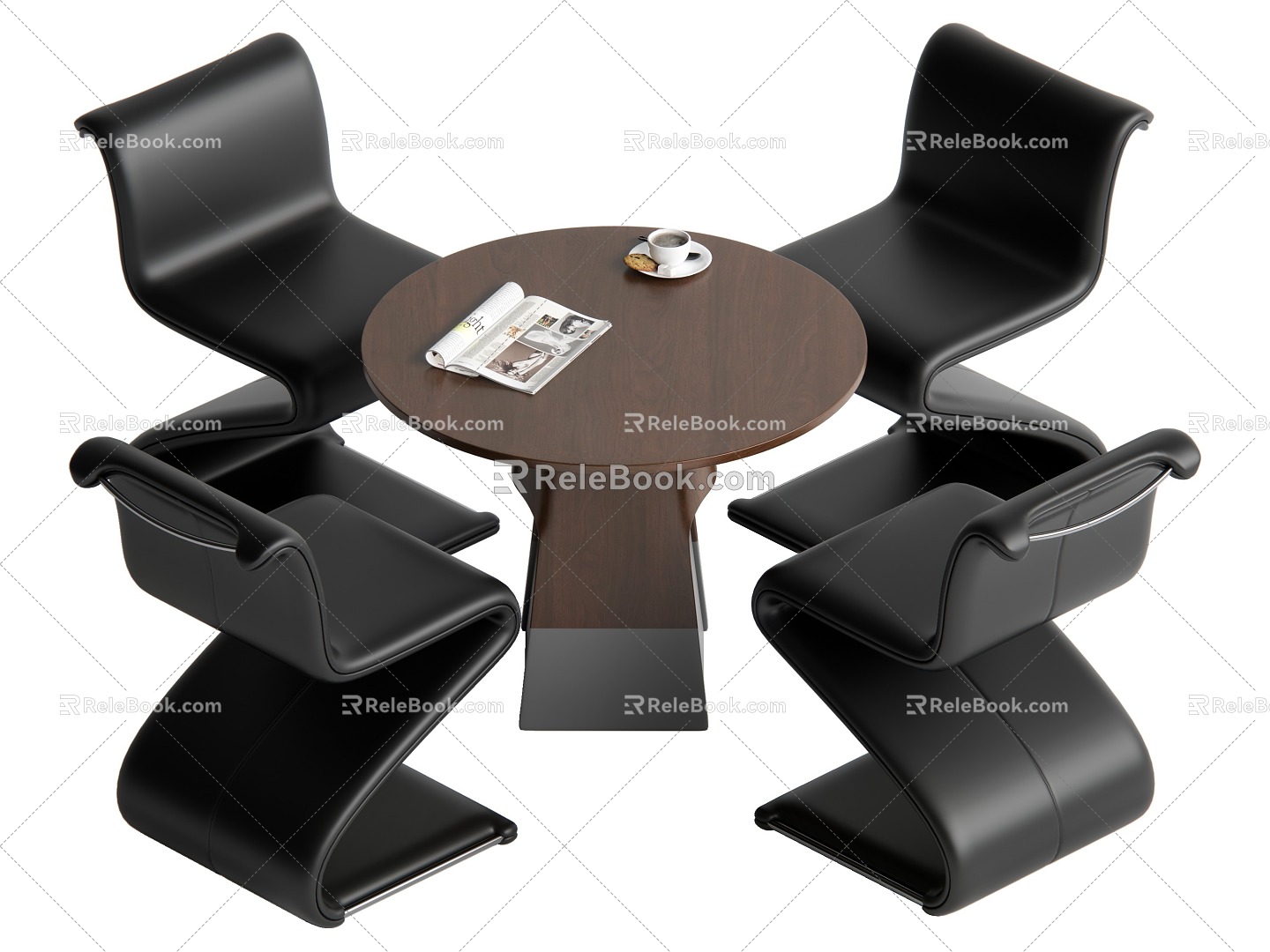 Middle style dining table and chair model